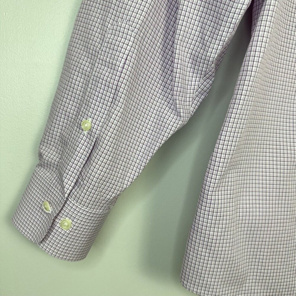 Brooks Brothers Regent Shirt Mens 16-4/5 Pink Check Button Down‎ Non Iron - Picture 6 of 8
